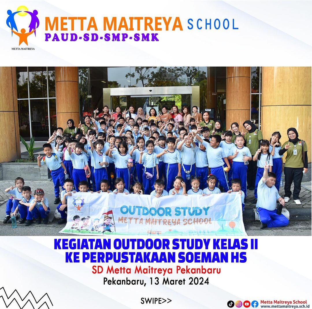 Kegiatan Outdoor Study Kelas II ke Perpustakaan Soeman HS | SD METTA MAITREYA